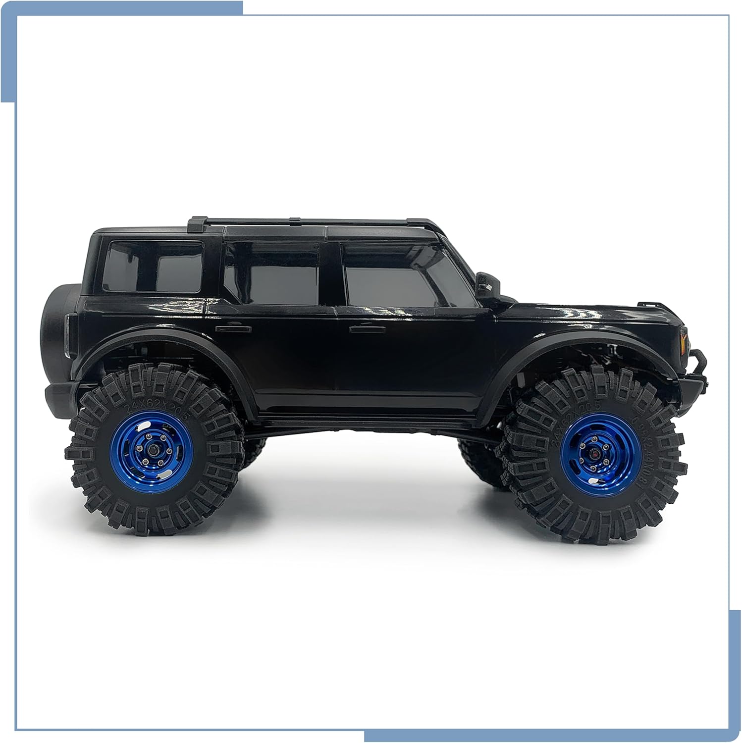 RC 1.0 Beadlock Wheels 4PCS for 1/18 1/24 RC Crawler TRX4M SCX24 Upgrades, Blue