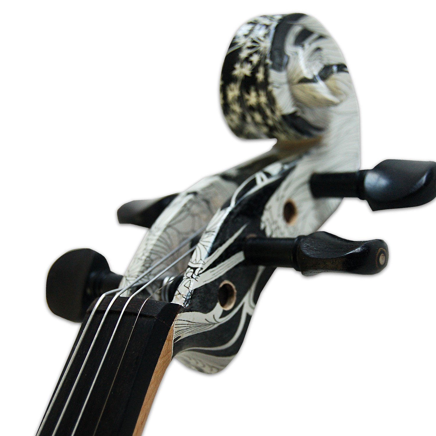 Aliyes faite à la main femmes/Gril électrique et acoustique pour violon 4/4 Taille complète kit pour violon en bois massif avec Ébène Fittings-kit YSDS-1310