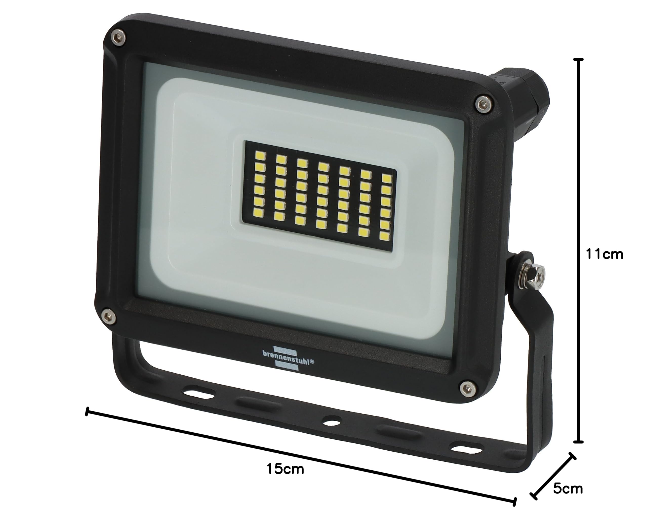 Brennenstuhl naświetlacz led JARO 3060 / kinkiet zewnętrzny 20W do użytku na zewnątrz (oświetlenie zewnętrzne do montażu na ścianie, reflektor LED 2300lm wykonany z aluminium, IP65)