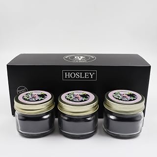 Hosley Jar Candle Sage & Musk Scented Classic 3oz Clear Glass Jar Single Wick Candle Set of 3, Over Upto 20 Hours of Burn Time, Ideal for Creating Relaxing Ambience & Holiday Gifting