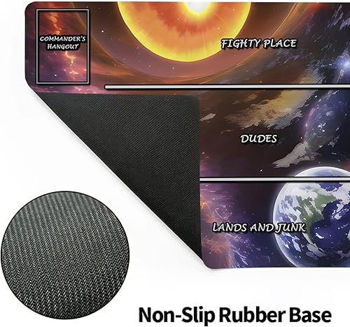 Miniatura 9 de MTG - Tapete de juego TCG de 24 x 14 pulgadas, tapete de juego de cartas coleccionables MTG, tapetes de juego de mesa con zonas