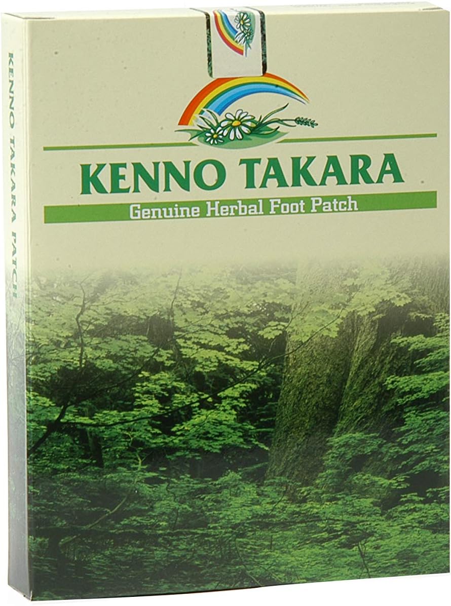 Original Kenno Takara, Detox Foot Patch, All Natural, Vegan from Japan, Detox with Natural Herbs Detox Plaster Foot Pads, Effective Foot Care, Detoxification Treatment with Japenese Bamboo Plaster