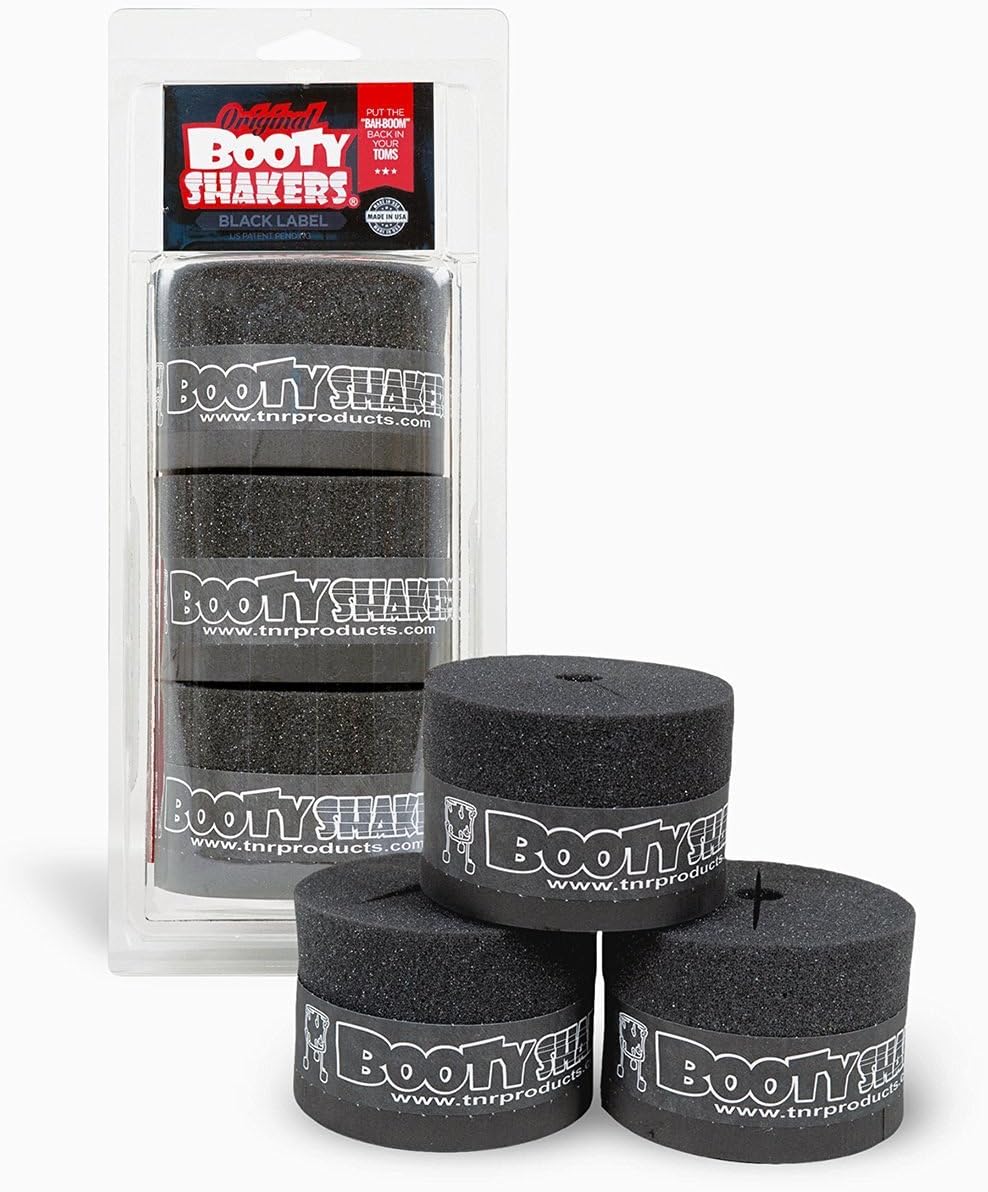 Floor Tom Isolation Mount - Fits all Brands of Drums – Booty Shakers (Black - 3 Pack)