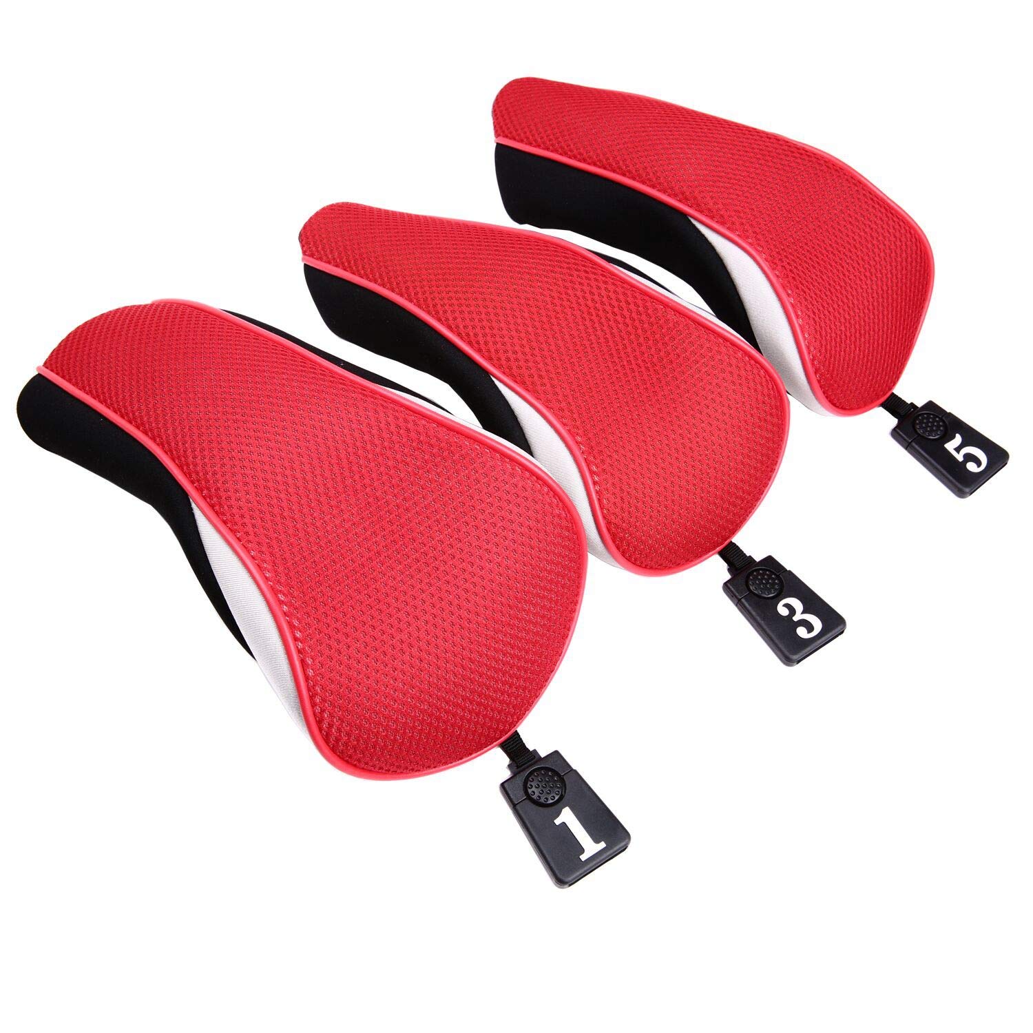 Sword &Shield sports 3pcs/Set Driver # 1 3 5 Fairway Wood Cover Golf Club Headcover