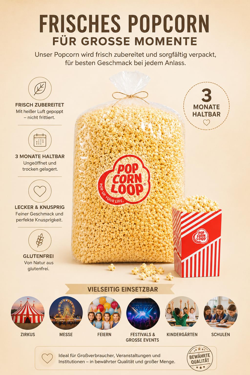 45 Stück Popcorn-Taschen, Lebensmittelbox aus Papier, Candy Bar TüTen 45 Stück Popcorn-Taschen, Lebensmittelbox aus Papier, Candy Bar TüTen
