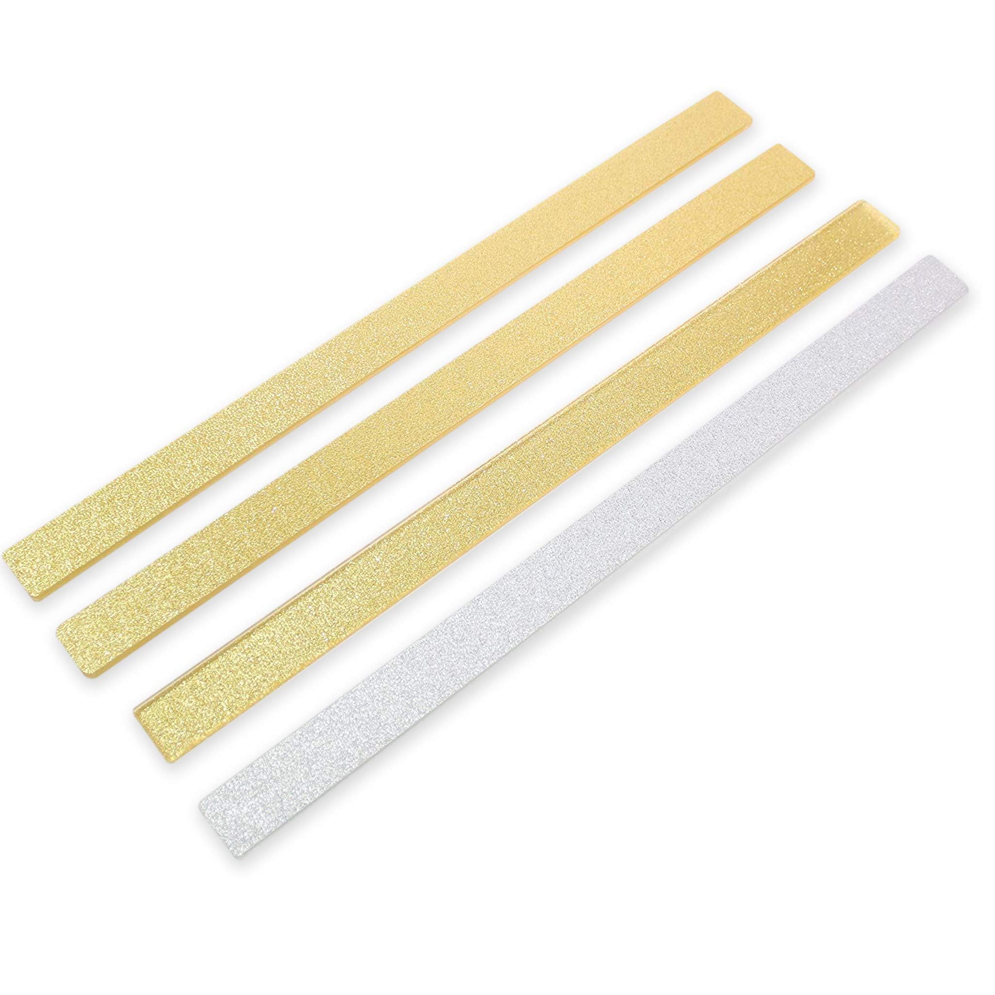 usamjtable Chinese Mahjong Shimmering Glitter Gold and Silver Tile Pushers Set of 4