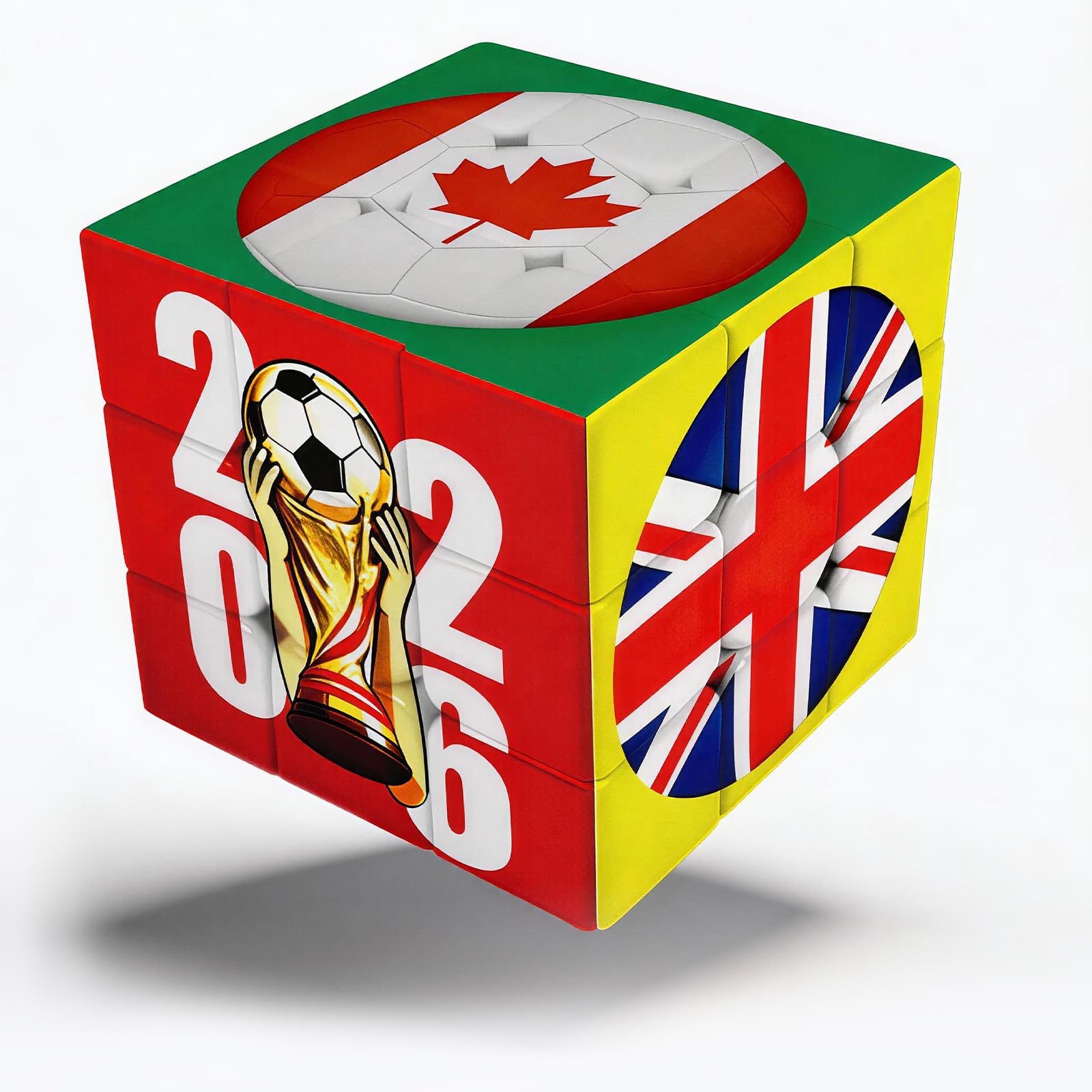 Global-Football 2026 3x3 Speed Cube, Theme Party Supplies for Sport, Soccer Party Decorations, Souvenir Football Sports Events