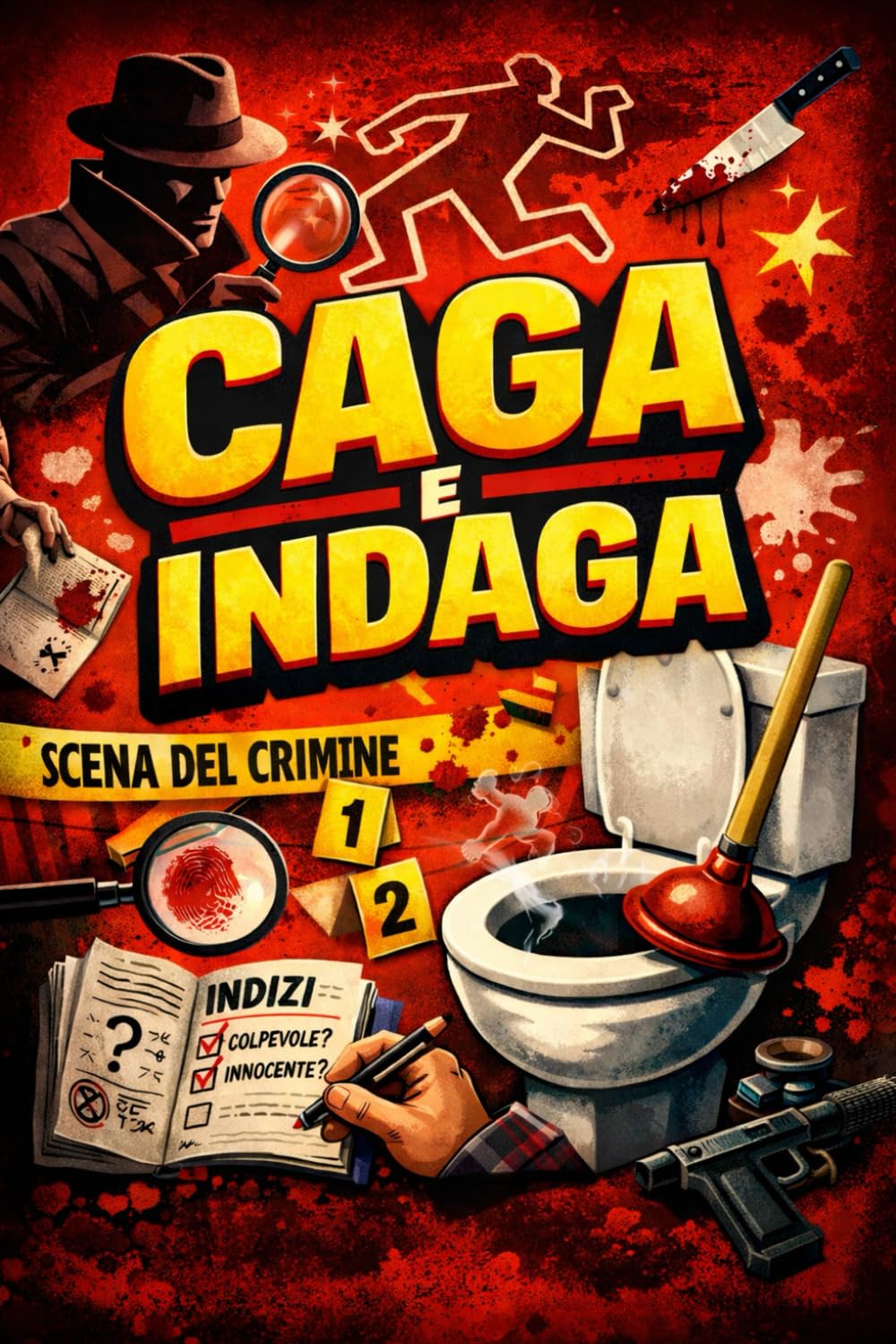 Caga e Indaga: Enigmi, Crimini, Quiz e Misteri da Risolvere mentre fai la cacca