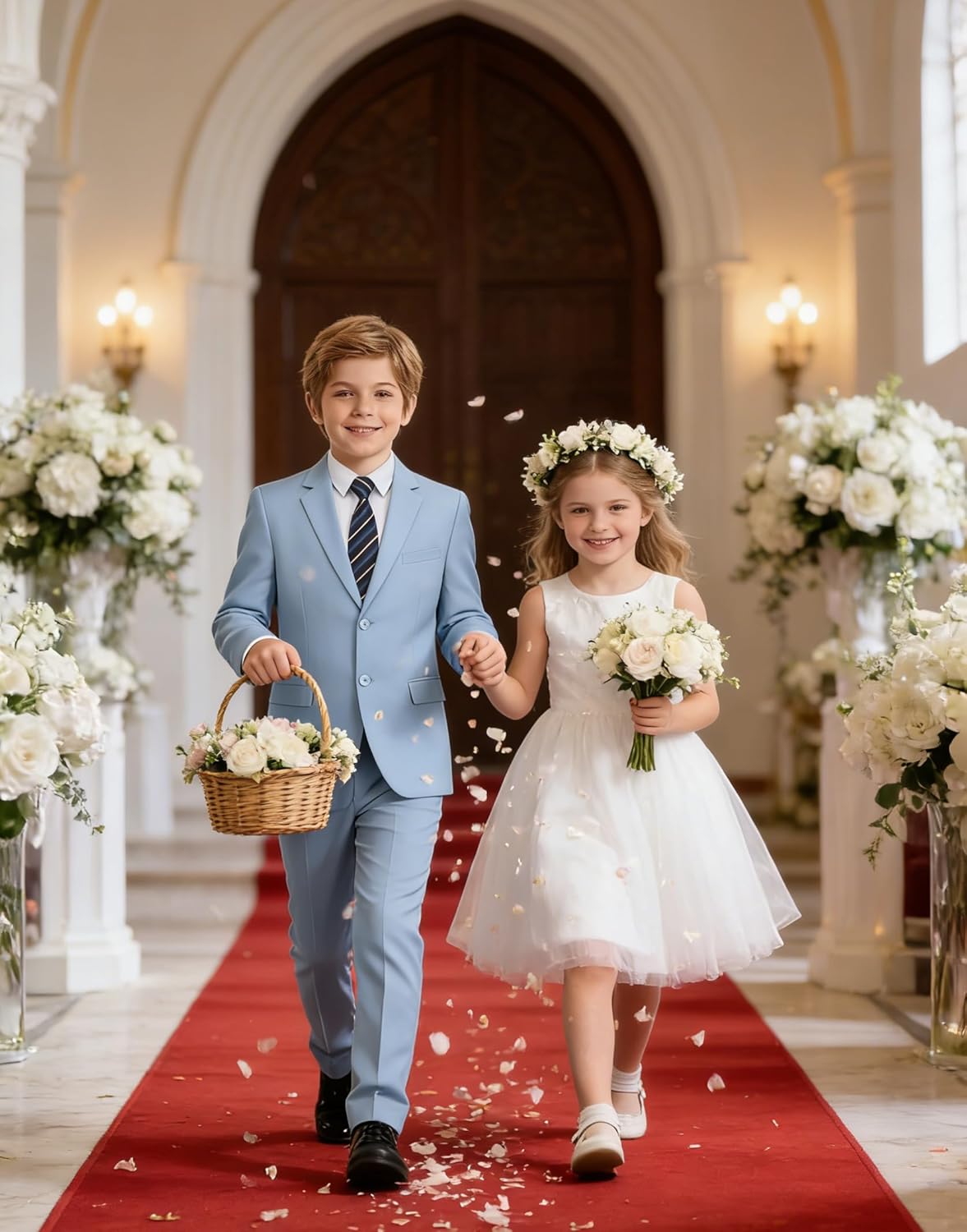 Boys Formal Suit Set Complete Outfit Slim Fit Tuxedo for Boy