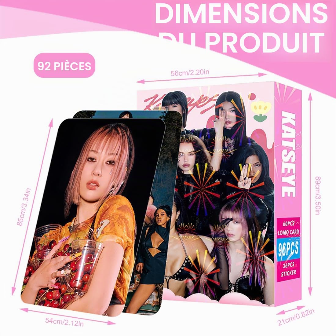96 Pièces Cartes Photos KATSEYE Variées, KATSEYE Collection de Photocards pour Fans, Idées Cadeaux pour Ados, Collection Complète de Membres de Groupe, pour Déco et Échange