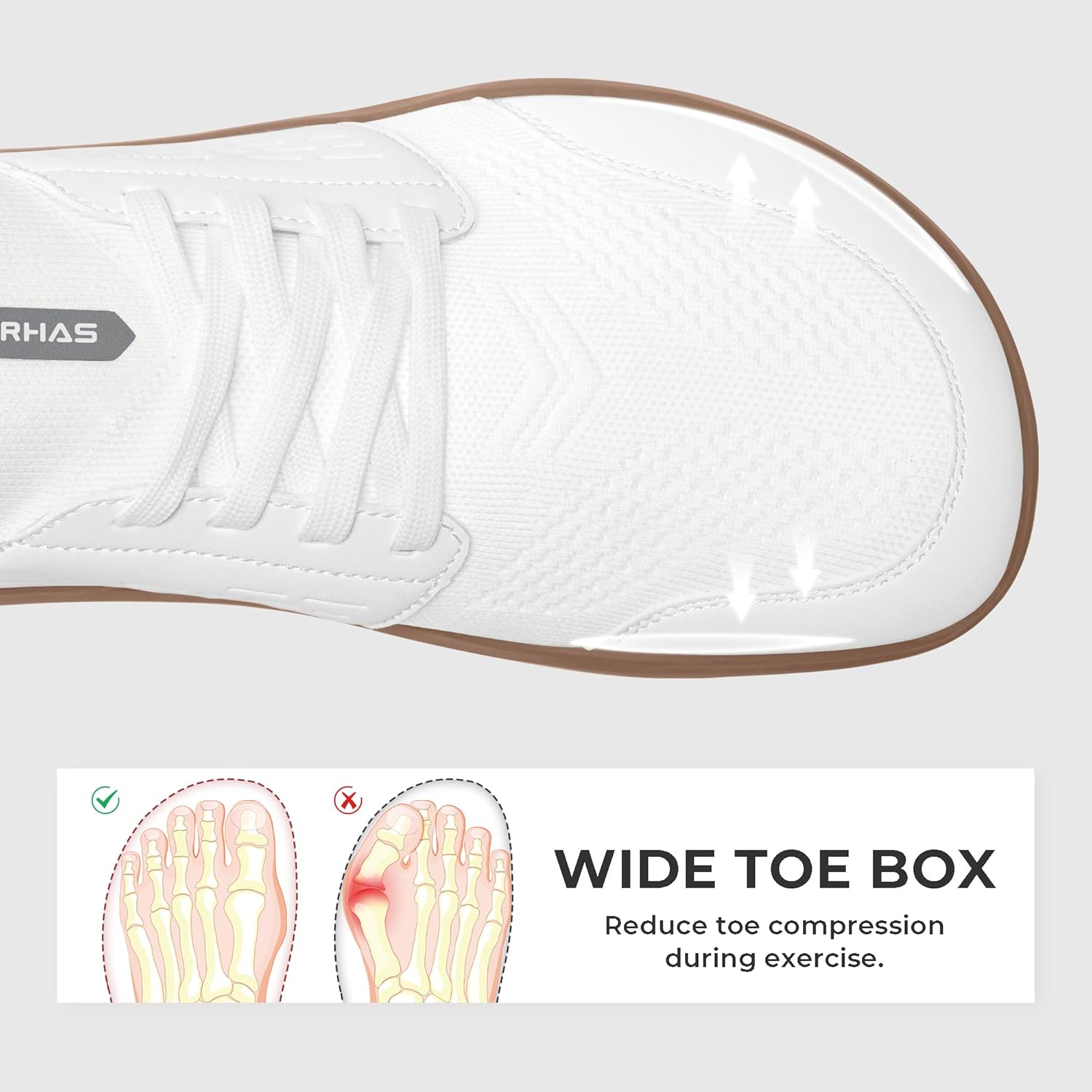 Mens Barefoot Shoes with Wide Toe Box Gym Workout Sneakers for Men Zero Drop Cross Training Shoes - Image 3