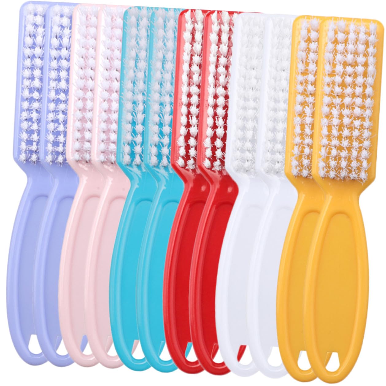 Baluue Set 24 Pezzi Spazzola per Unghie in Plastica Leggera e Facile da Tenere, Multiuso per Pulizia Mani e Unghie in Bagno o Cucina Colore Casuale