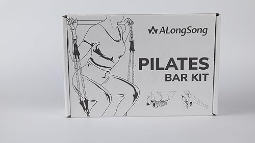 Miniatura 8 de Kit de barra de pilates mejorado con bandas de resistencia, látex natural para mujeres y hombres, barra de yoga multifuncional de acero inoxidable