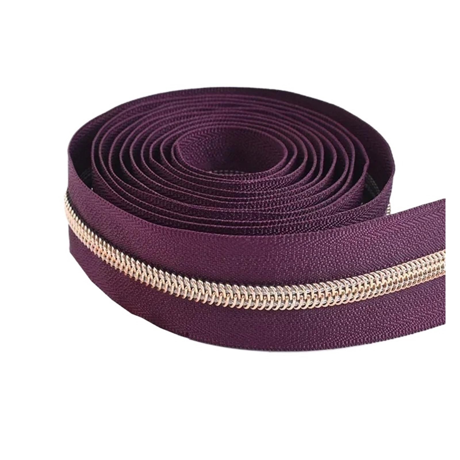 1pc 1-4M 5# RoseGold Cremalleras De Nailon Cintas Rollos Bobina for Coser Bolsa Ropa Reparación Kit DIY Accesorios(M003-RoseGold,4MetersNo5)