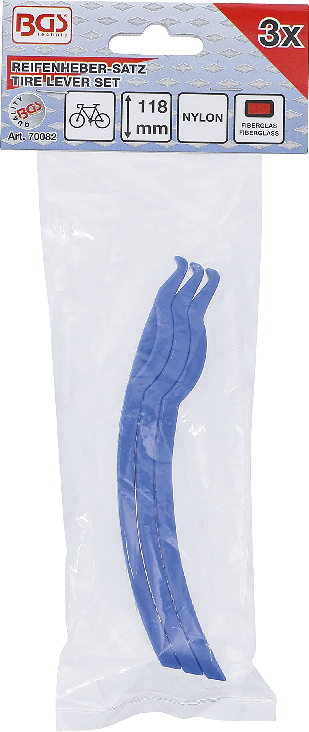 BGS 70082 | Set di leve per pneumatici | per biciclette, bici da strada, MTB | 3 pz.
