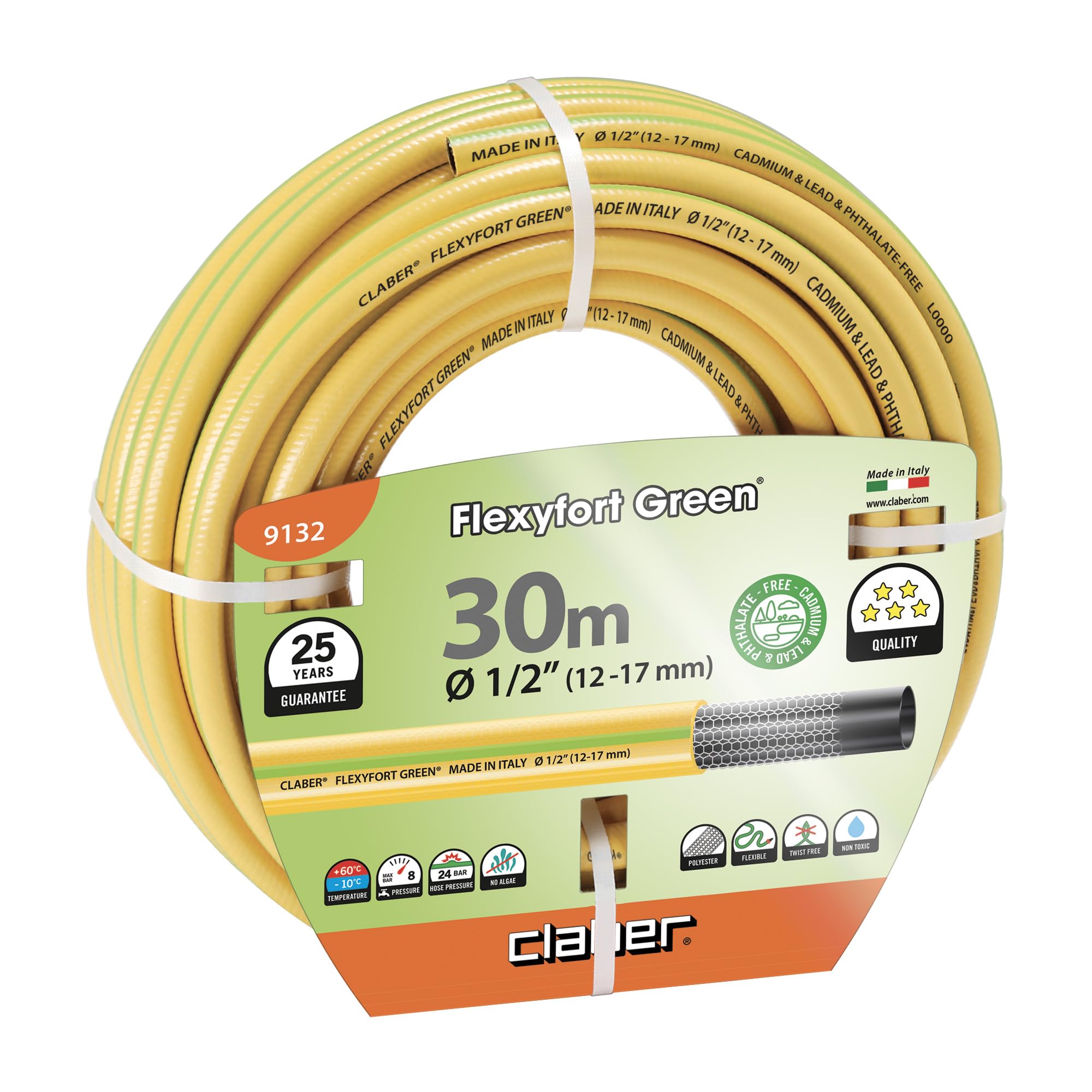 Claber D91320000 - Flexyfort Green D.1/2" mt.30