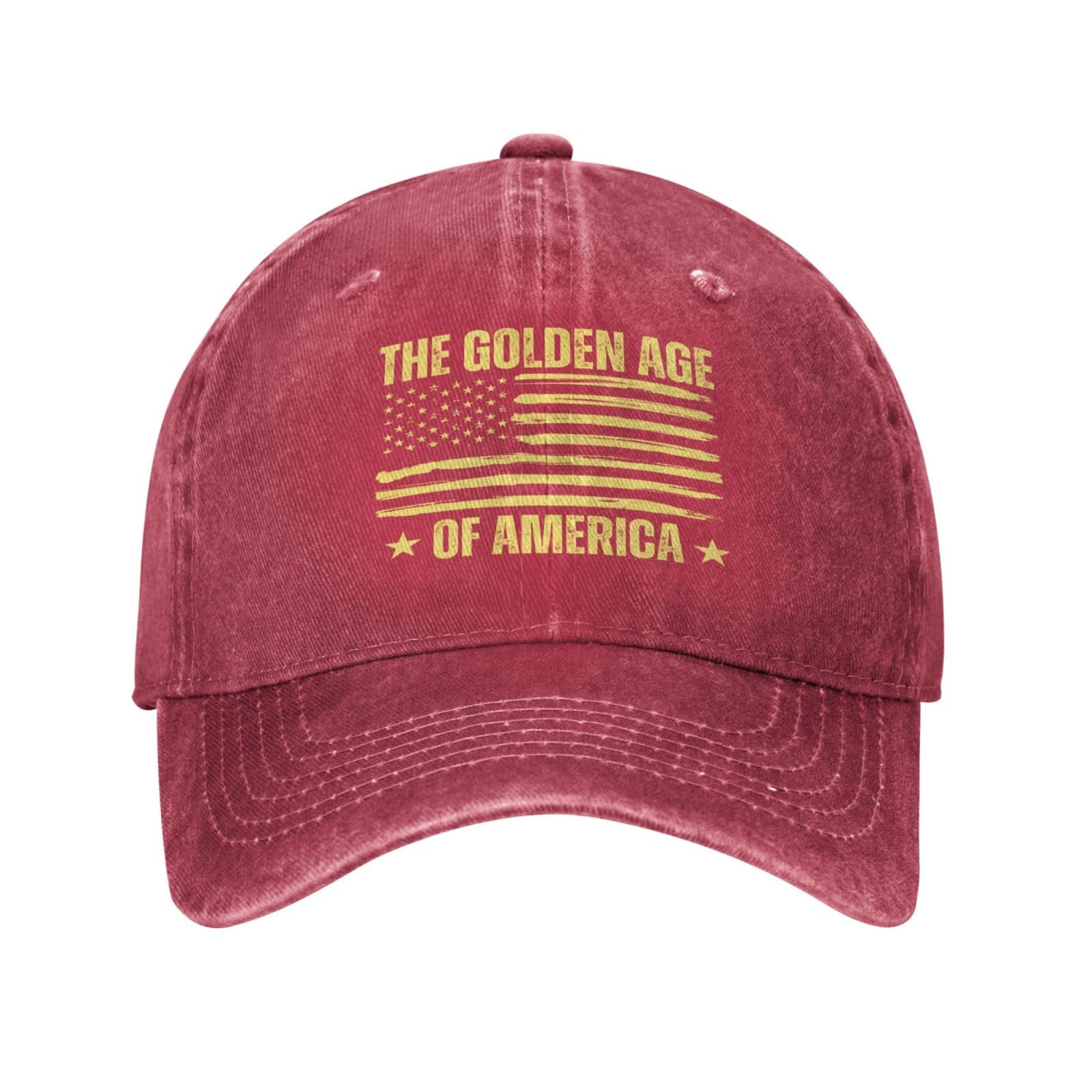 Anceky Unisex Red Trump 2024 2028 Golden Age Of America Hat For Men Baseball Caps Vintage Cap