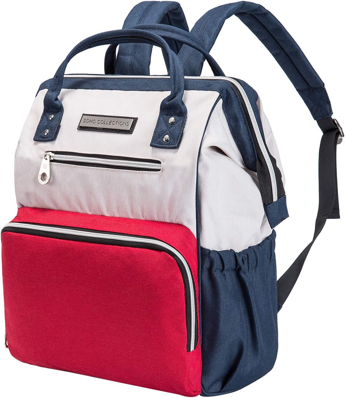 SoHo WideOpen Diaper Backpack Tote 5Pc, New Glory