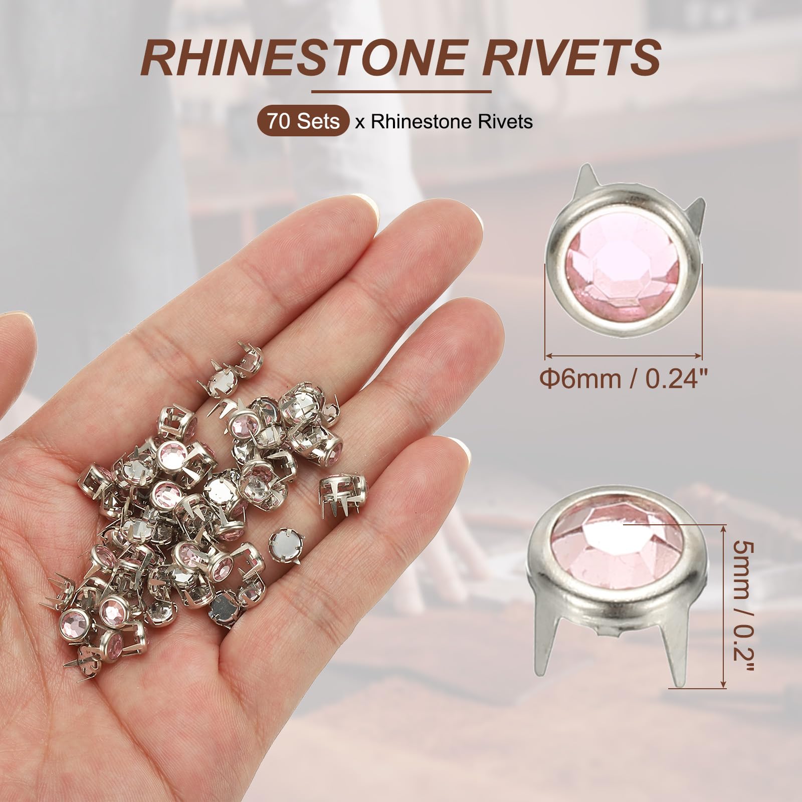 PATIKIL 6mm Rhinestone Stud - Image 2