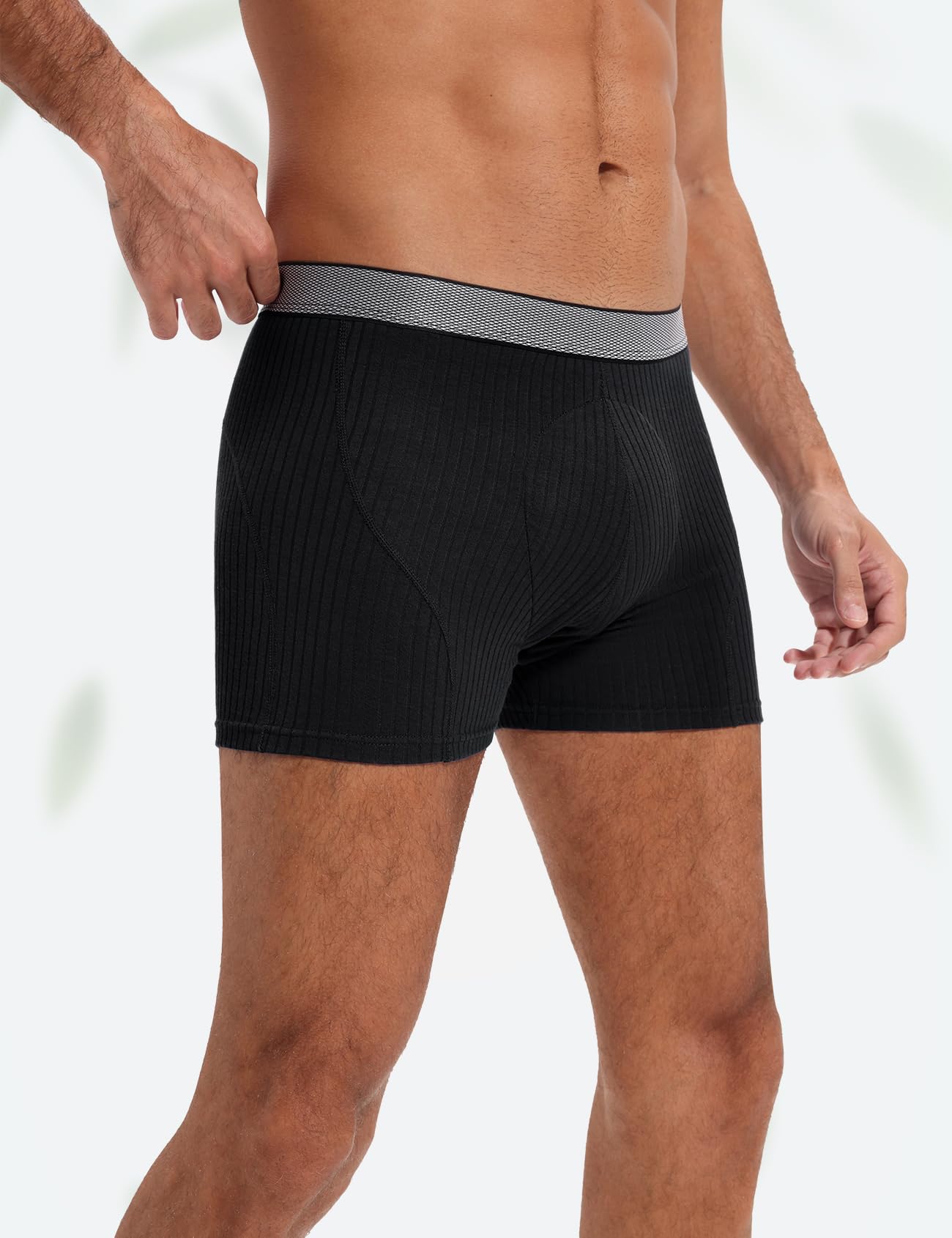 Carer Confezione da 3 Boxer per Incontinenza Uomo in Bambù 160 ml Capacità di Assorbimento Biancheria Intima Lavabile Antiperdita Morbida Traspirante Riutilizzabile Nero, Taglia L - 2