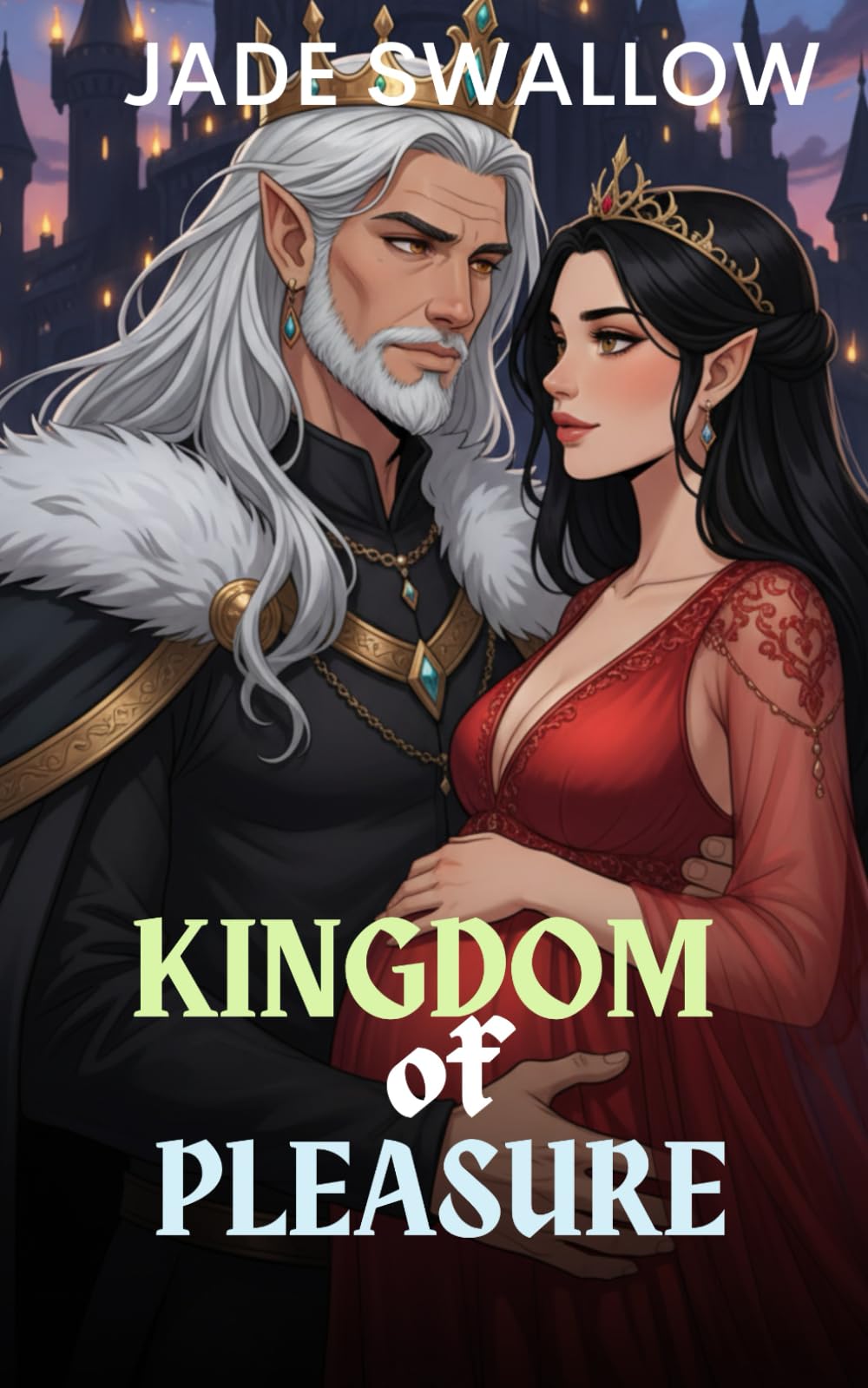 Kingdom of Pleasure: A spicy age gap fantasy romance with pregnancy and milking (Court of Smoke and Oaths)