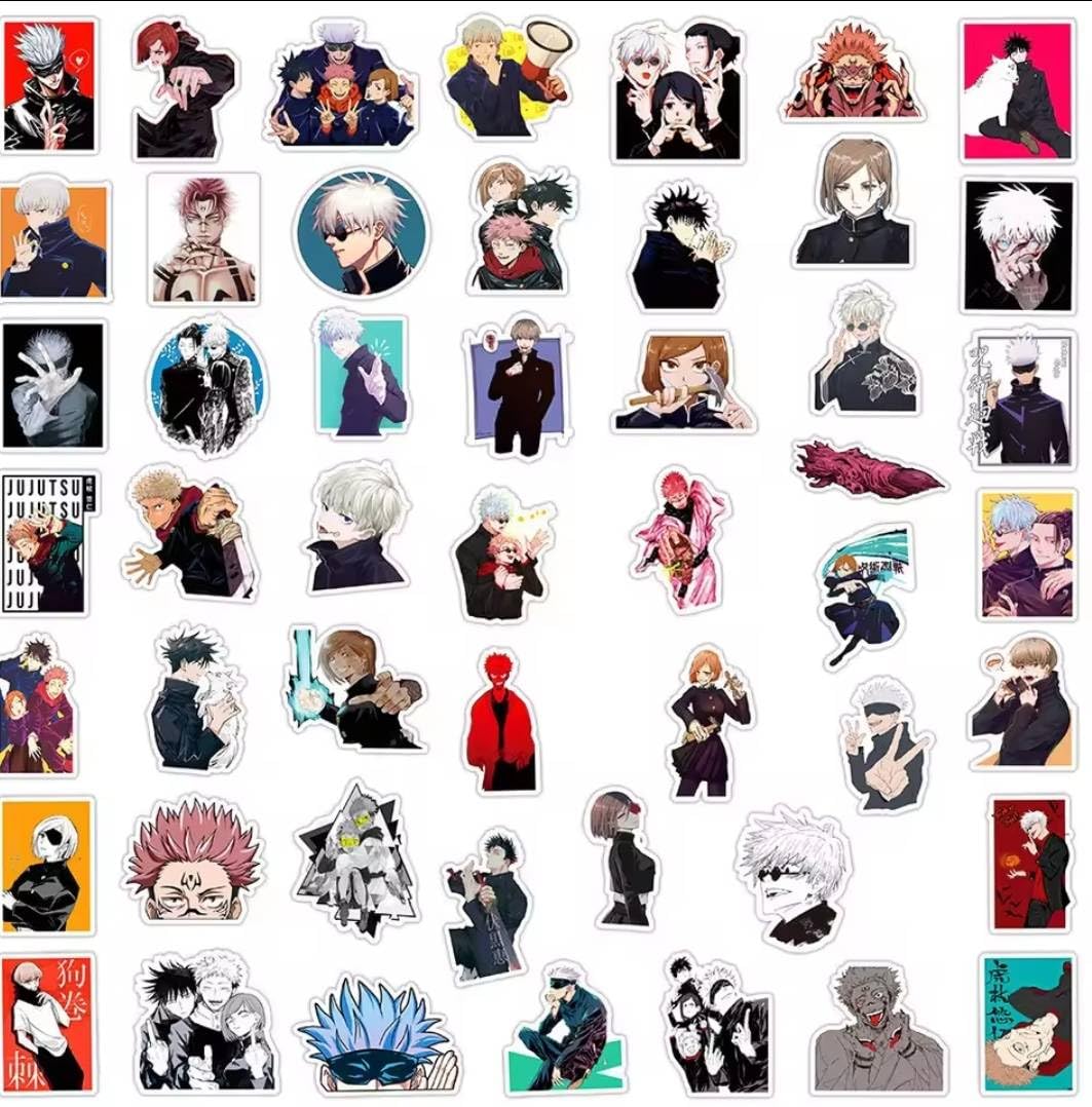 Amazon.co.jp: 呪術廻戦 ステッカー 50枚セット, アニメキャラクター