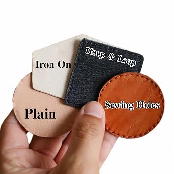 Customized Leather Patches, Logo Laser/Print Patch, Custom Iron On Patches, Customized Hook Loop Patch, Personalized Sewing Holes for Clothes, Backpacks, and Hats
