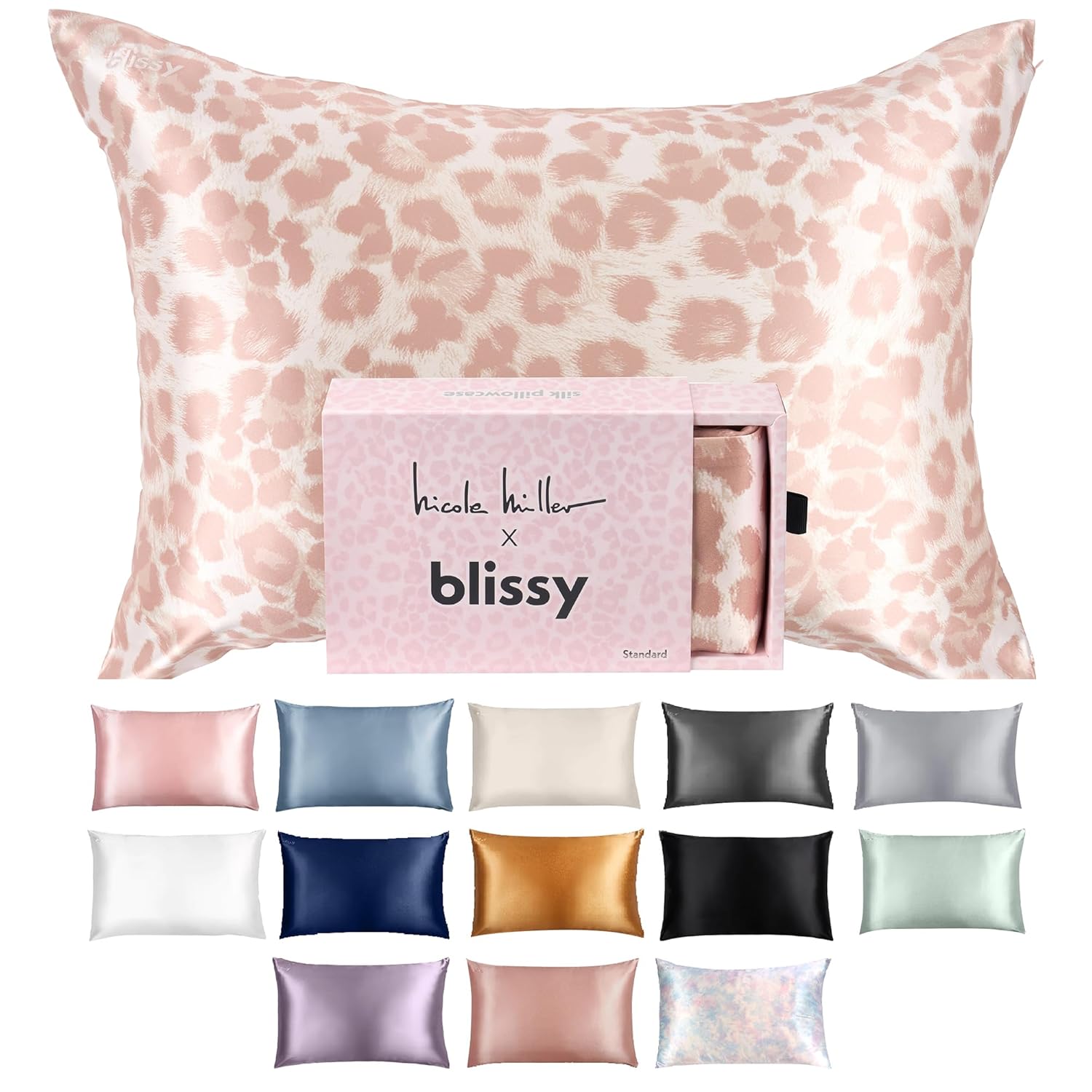 Blissy Silk Pillowcase - 100 Pure Mulberry Silk - 22 Momme 6A High-Grade Fibers - Silk Pillow Cover