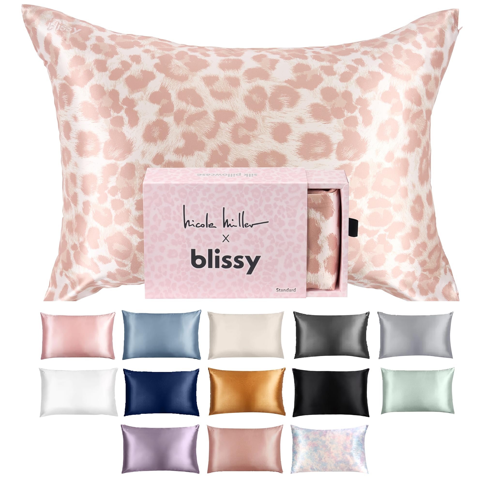 Blissy Silk Pillowcase - 100 Pure Mulberry Silk - 22 Momme 6A High-Grade Fibers - Silk Pillow Cover