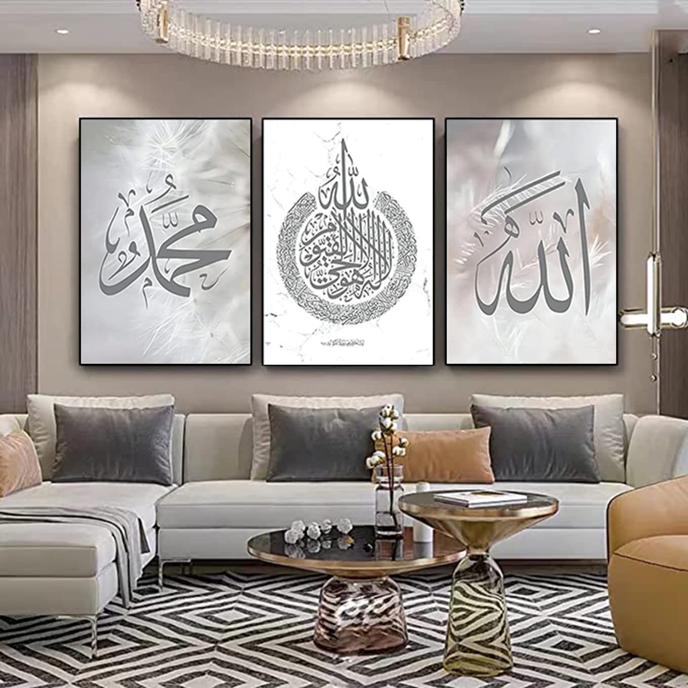Images islamiques décoration murale arabe cadeau idéal triptyque 60x90