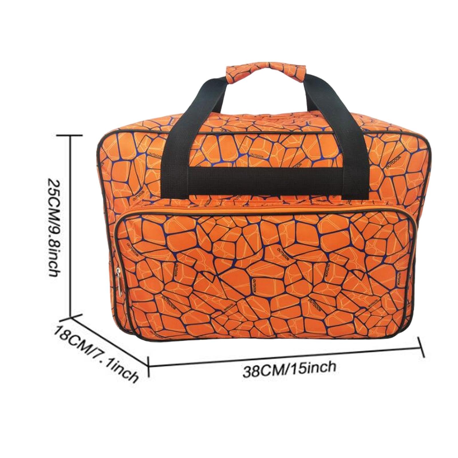 Custodia per macchina da cucire Borsa per macchina da cucire Borsa portatile di grande capacità Borsa per l'organizzazione della casa per i viaggi, Orangina