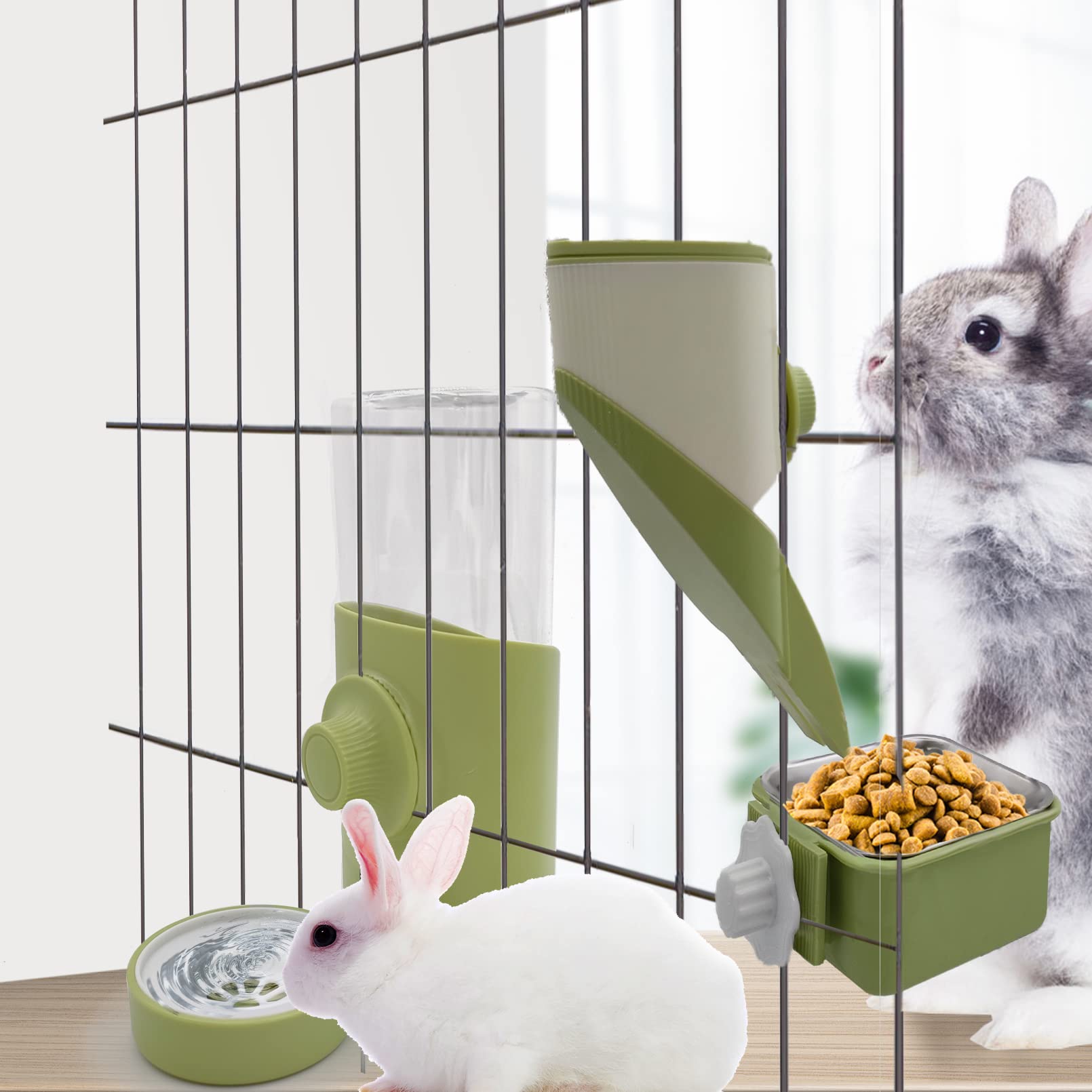 Automatischer Futterspender & Wasserspender Für Käfige – Schwerkraft-System Für Kaninchen, Meerschweinchen Etc.