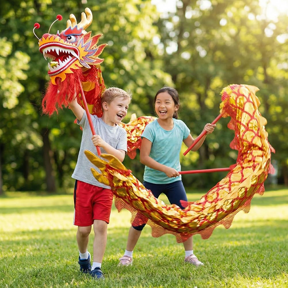 Costume da danza cinese del drago per attività di gruppo e sport all'aria aperta