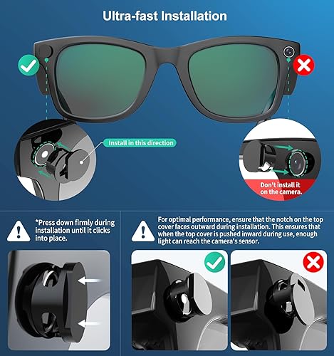 Miniatura 3 de Fundas ajustables de bloqueo de luz LED para RayBan Meta Wayfarer, Skyler, Oakley, accesorios de techo, cubierta de luz de meta, bloquea la luz