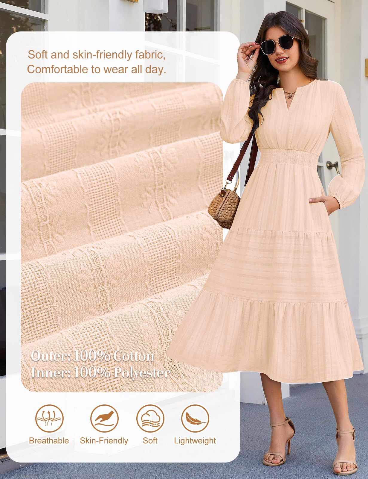 heekpek Vestidos Mujer Elegante de Casual Fiesta Largo