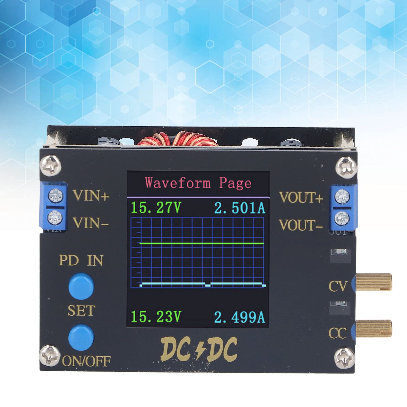 Convertisseur DC-DC Buck-Boost Réglable 0,5-32V 3A/4A - Module Avec écran LCD, Dissipateur, Option Ventilateur - 35W Ou 50W - 8
