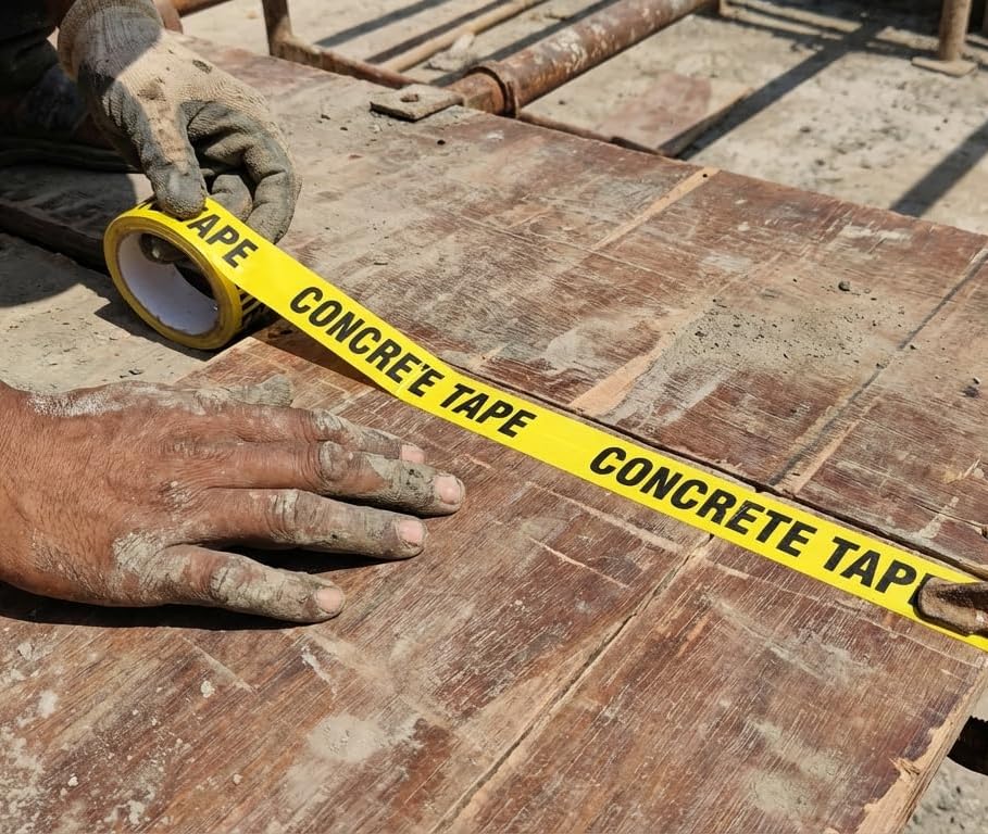 Image of 5 Roll, Per Pack Shuttering Tape /Concrete Tape-35 Meters in Length - 60mm /2.5inch Width, Bopp Tape Used in Slab for Construction of Buildings & Multi-Purpose Use