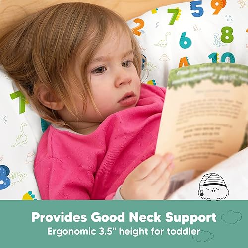 Miniatura 5 de KeaBabies - Almohada con funda para niños pequeños, almohada My Little Dreamy de 13 x 18 pulgadas (Dino123)