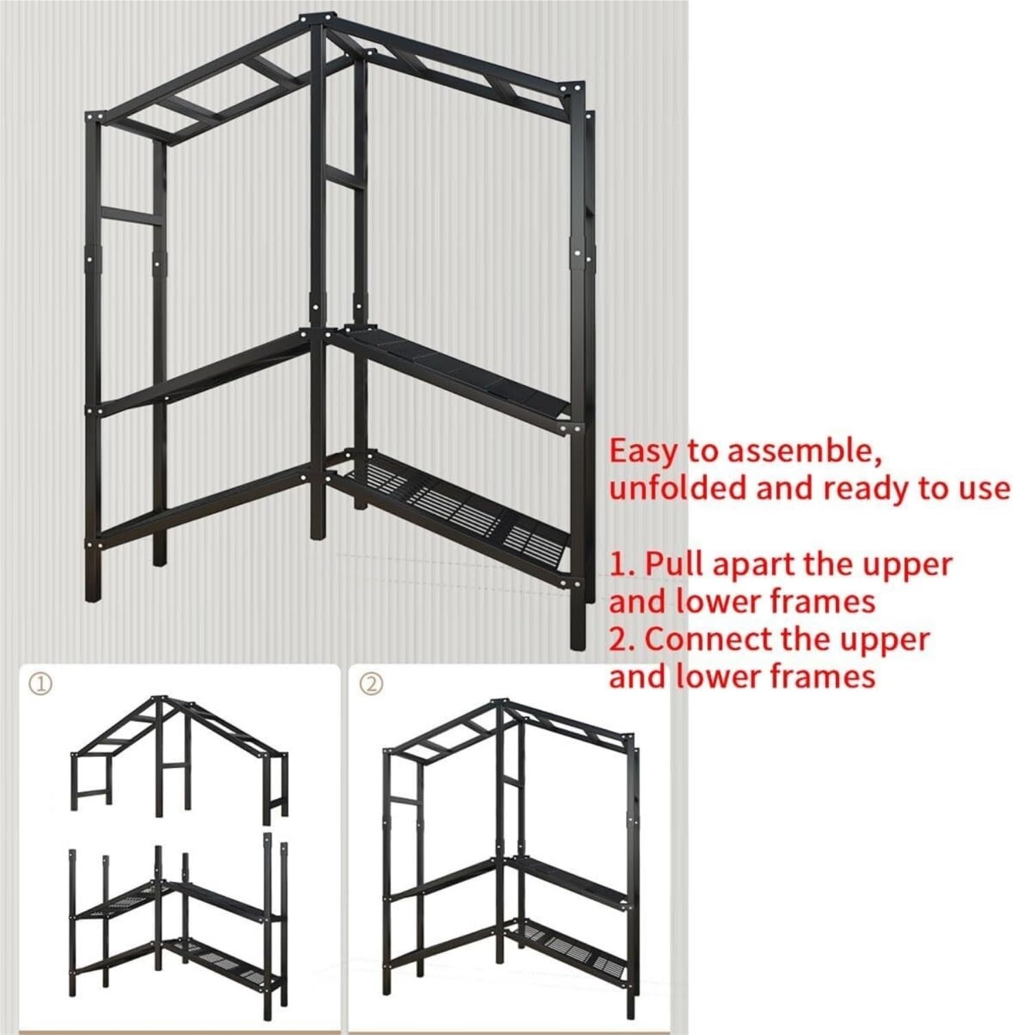 Wardrobe Closet Schrank Tragbarer, Faltbarer Kleiderschrank, Kleiderschrank Für Aufhängen Von Kleidung, 25 Mm Stahlrohr, Einfache Montage Closet Aufbewahrungsschrank(130 * 50 * 175cm)