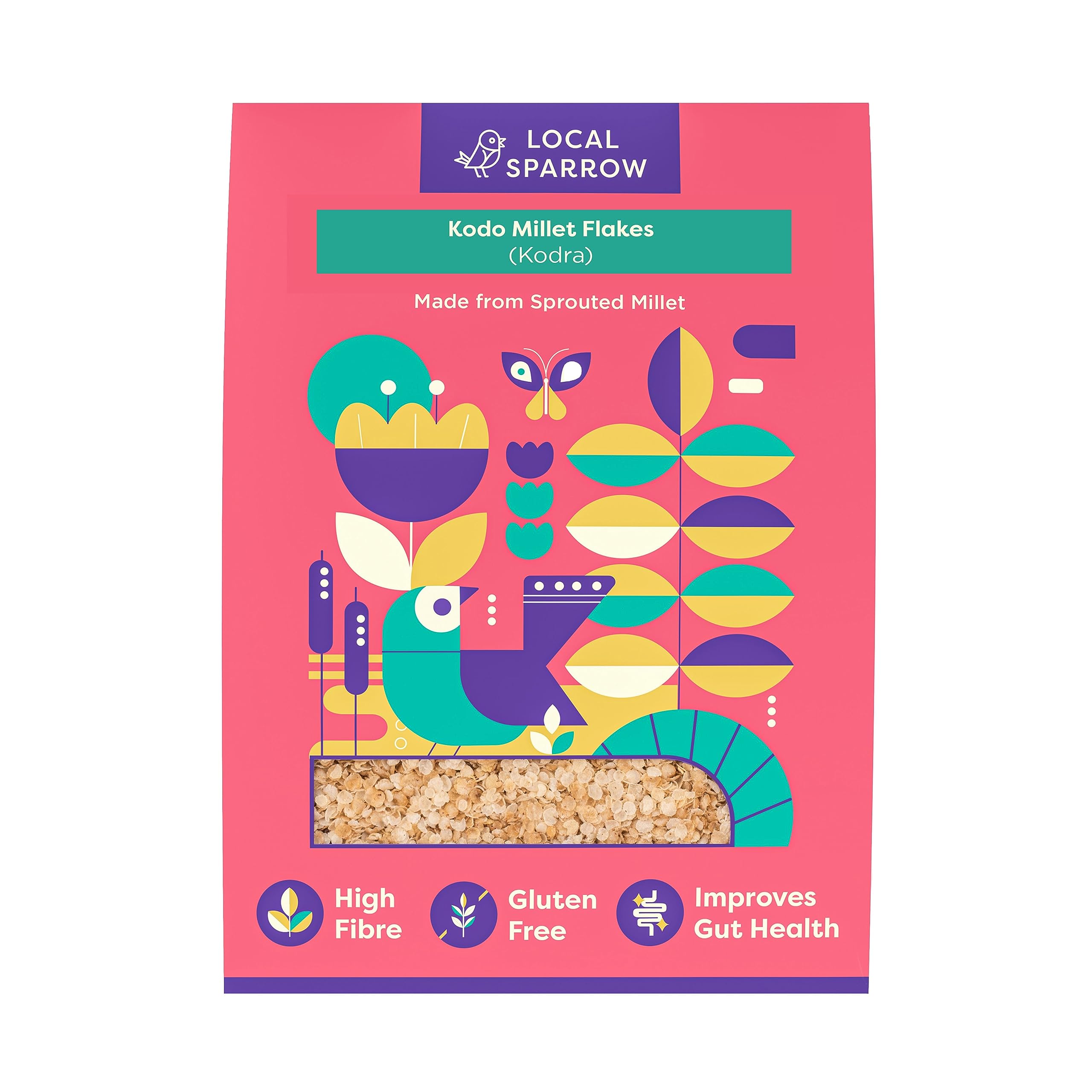 Local Sparrow Sprouted Kodo Millet Flakes| 500gms| Kodra Poha (B0CDXJS496) Amazon Price History, Amazon Price Tracker