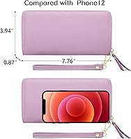 Vista 4 de GEEAD Custom Design Wristlet Wallets for Women PU Leather RFID Blocking Wallet