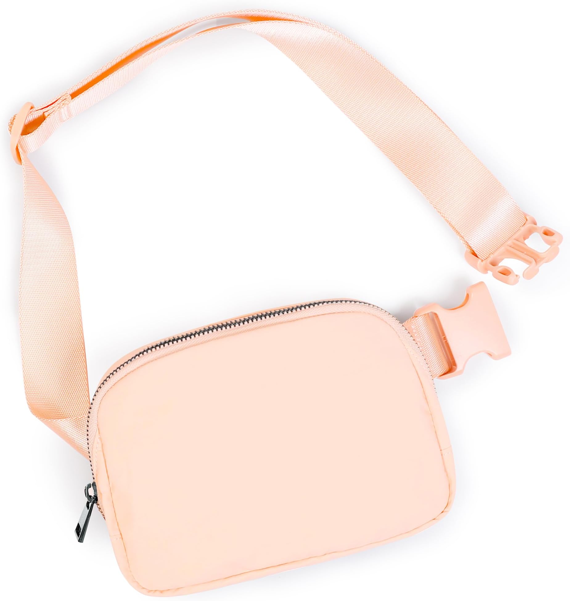 Unisex Mini Belt Bag with Adjustable Strap Small Fanny Pack for Workout Running Traveling Hiking, Pale Coral