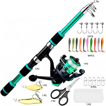 Amazon | Kaziro キッズ釣り竿釣り竿とリールコンボ軽量携帯用