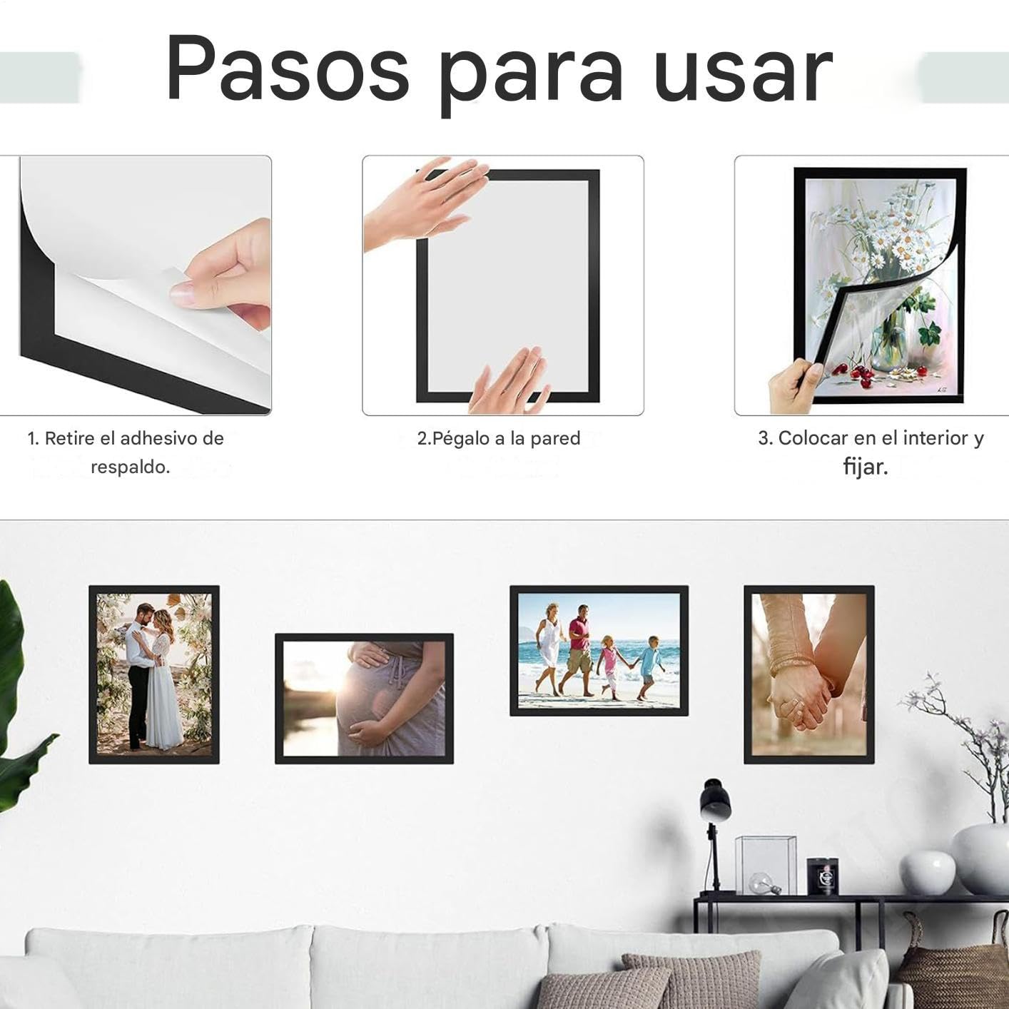 Porte-Affiches Magnétique pour Mur Cadre Photo Magnétique pour Mur