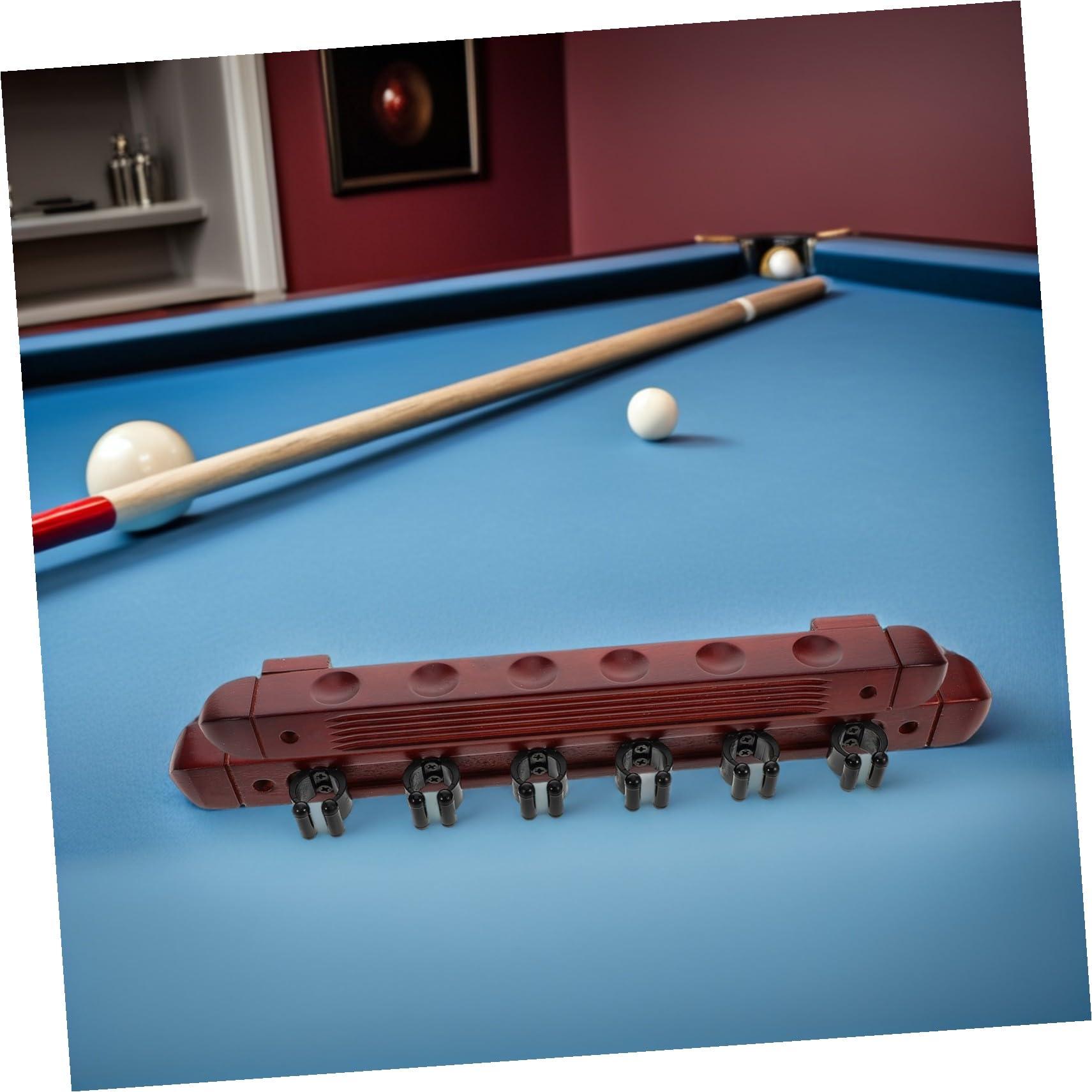 HANABASS Lot De 2 Supports De Queues De Billard en Bois Support De Rangement pour Bâtons De Billard pour Joueurs