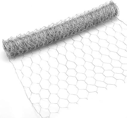 AIEX 13.7 157 Inch Chicken Wire Net Craft Wire Mesh Lightweight Galvanized Hexagonal Wire for Craft Projects Gardening Home Decors