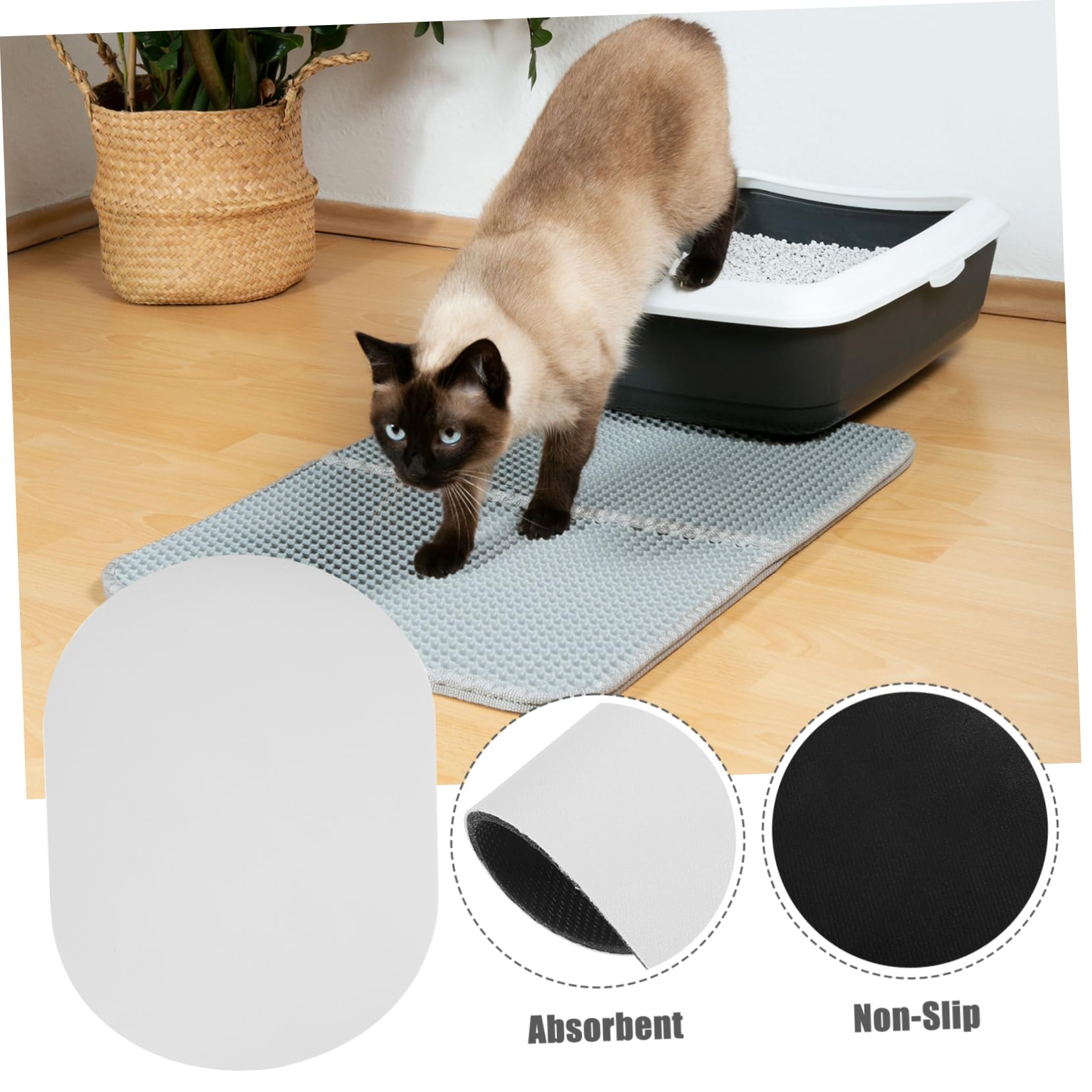 INOOMP 4pezzi Tappetino Assorbente Per Animali Domestici Asciugatura Rapida e Proteggi Pavimento Da Macchie e Sprechi Design Elegante Per Cani e Gatti