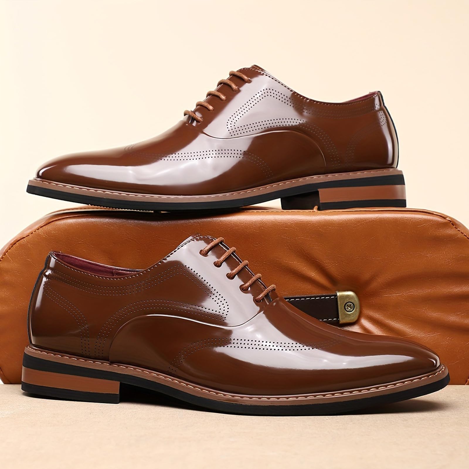 Scarpe da Eleganti Uomo in Pelle Classica Scarpe Oxford a Punta