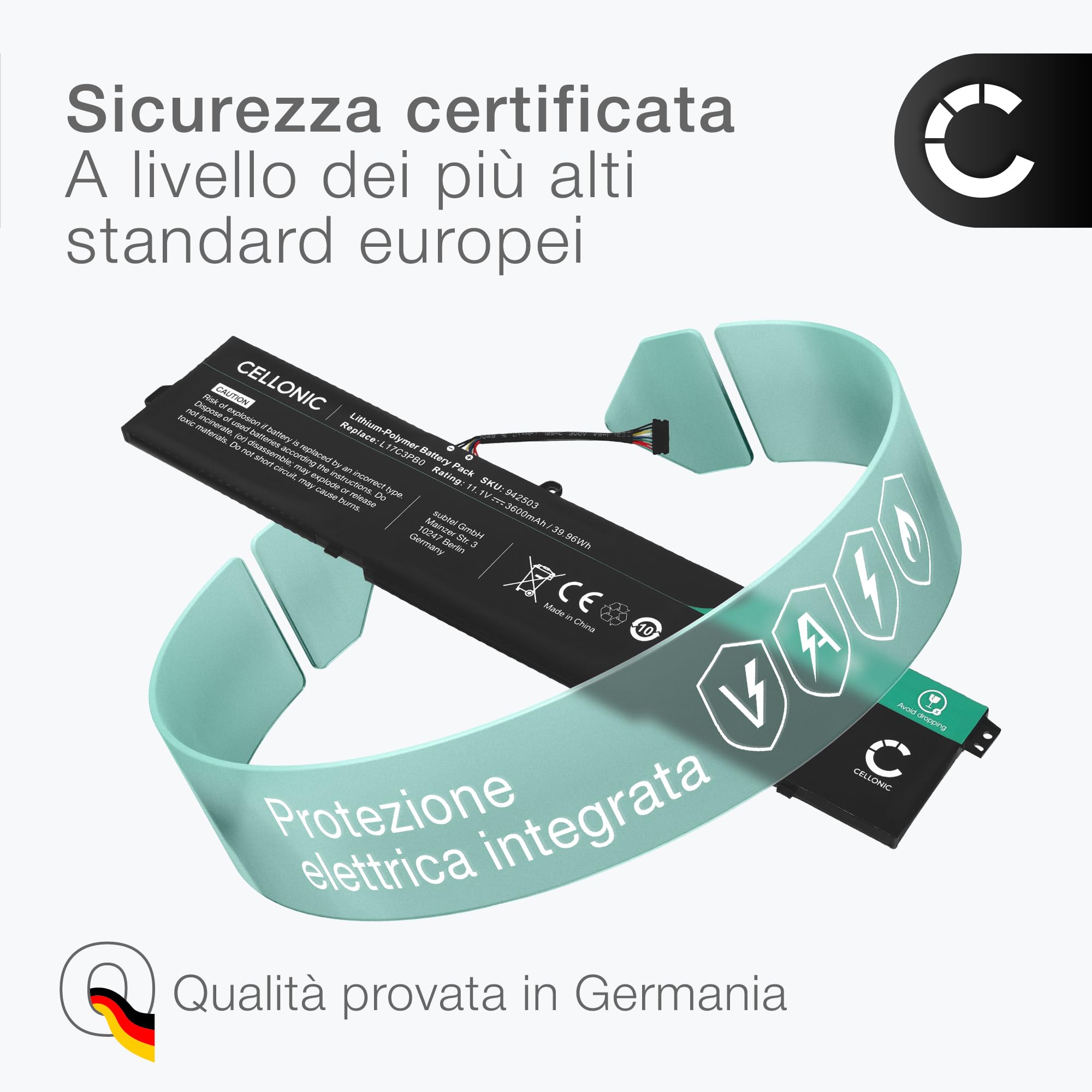 CELLONIC Batteria compatibile con Lenovo IdeaPad 330-15ICH, L17C3PB0