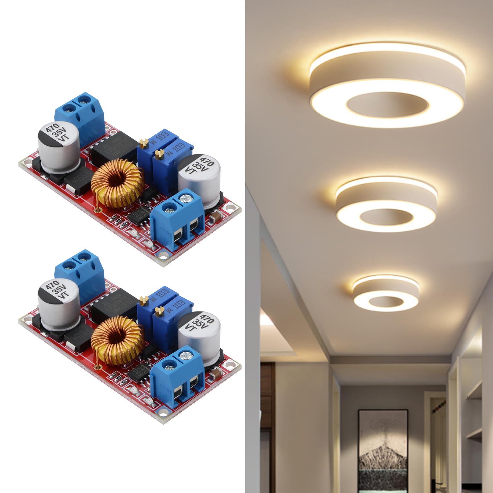 Convertitore Regolabile DC-DC Buck Step Down Da 4,5-60V A 3,3V 5V